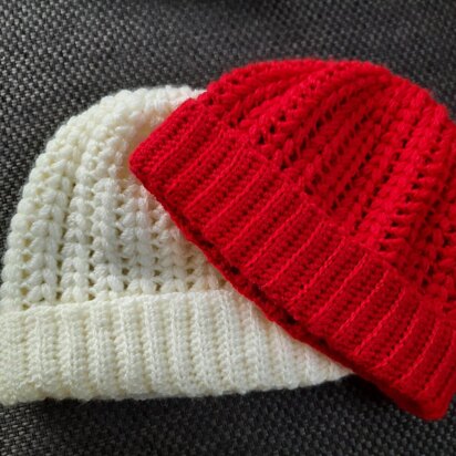 Easy puff stitch hat