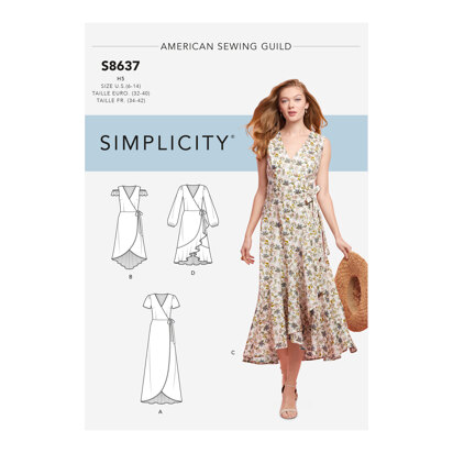 Simplicity 8637 Women's Wrap Dress - Sewing Pattern