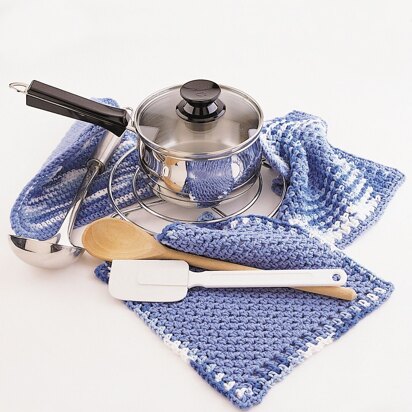 Dishcloth And Potholder in Bernat Handicrafter Cotton Solids