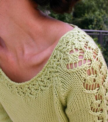 Sorelle Lace-Edged Pullover pattern by Angela Hahn