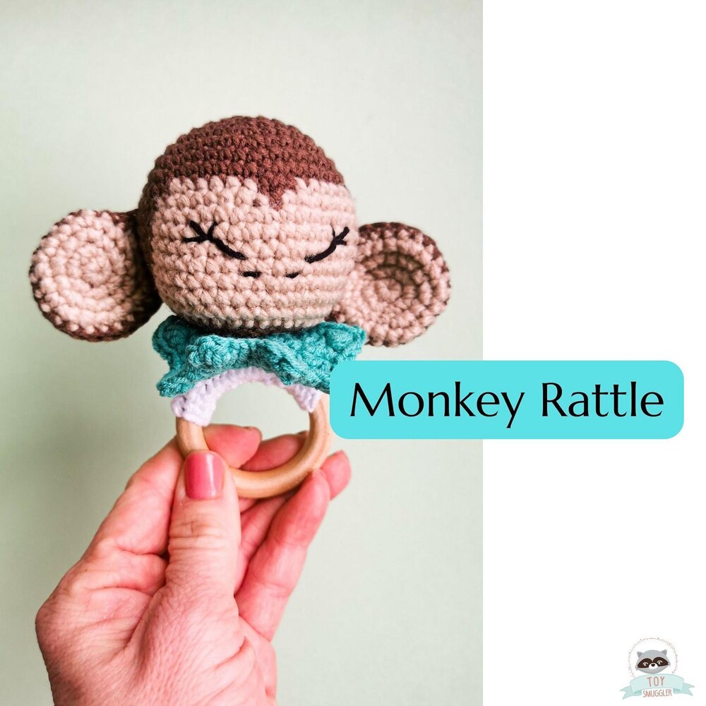 Monkey Rattle Crochet pattern by Toy Smuggler LoveCrafts