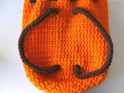 Pumpkin Drawstring Backpack