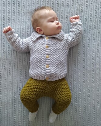 Mossy Baby Pants and Cardigan | 0-24 months