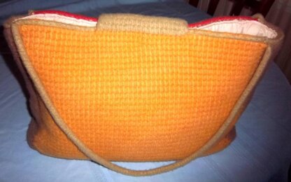 Roomy Felted Knitting & Crochet Tote Bag