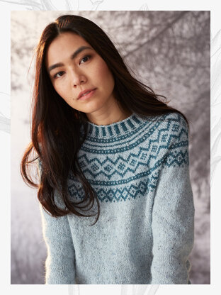 "Yvette Jumper" - Jumper Knitting Pattern For Women in Willow and Lark Woodland