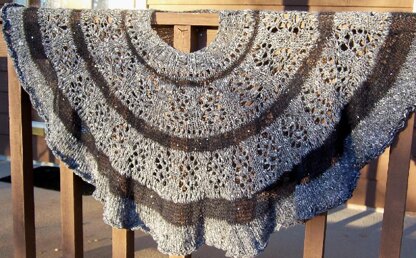 Winter Skies - shawl AND poncho