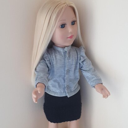 Little Black Skirt for Doll