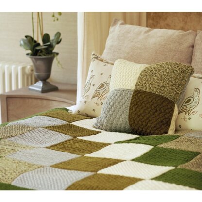 Glenn Patchwork Blanket & Cushion in West Yorkshire Spinners - DPB0249 - Downloadable PDF