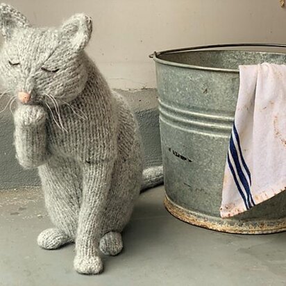 Knitted cat on sale