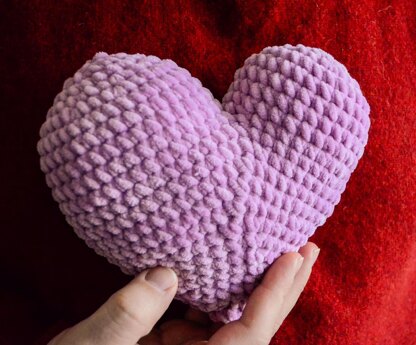 Patchy heart pillow