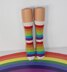 Ladies Simple Rainbow Socks Circular