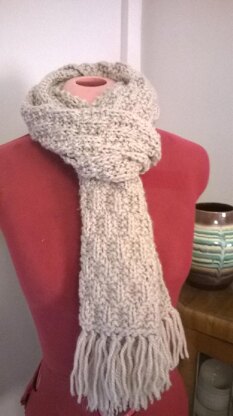 Deep Frost Textured Scarf