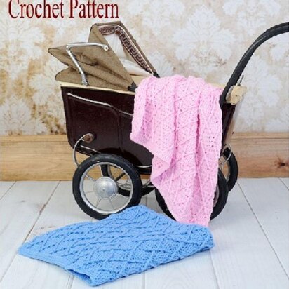 Crochet Pattern baby blanket afghan UK & USA Terms #253