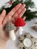 Mushroom no sew crochet pattern Christmas ornament Amigurumi keyring crochet Car mirror hanger Bag charm keychain