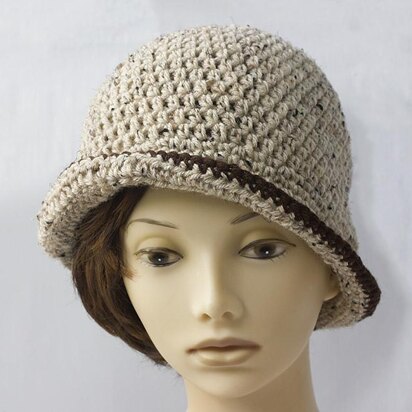 1920's Curved Brim Flapper Cloche