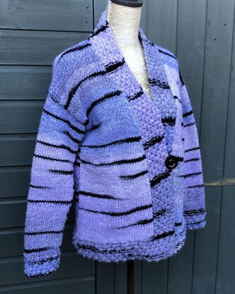 Boxy Jacket with Blackberry Stitch Borders