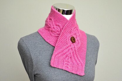 Trinity Hat and Neck Warmer (Cable/ Slouchy/Hat and  Stay On/ Buttoned Scarf)