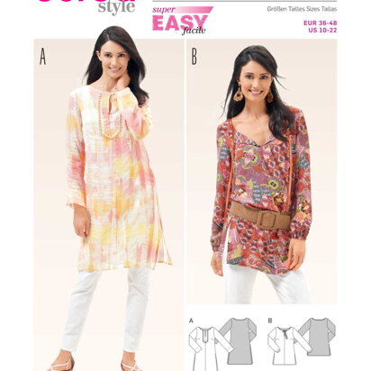 Burda Women's Tunic Sewing Pattern B6683 - Paper Pattern, Size 10-22