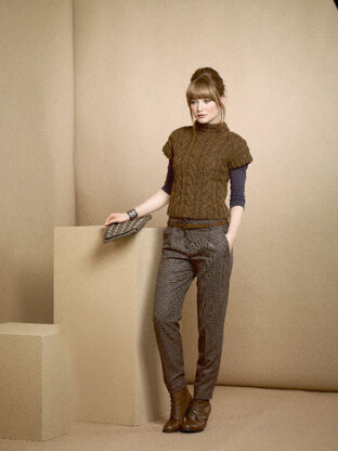 Cap Sleeve Sweater in Schachenmayr Tweed Deluxe - 1819 - Downloadable PDF