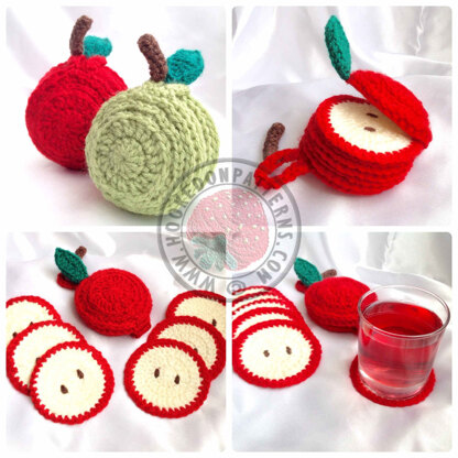 Sliced Apple Coaster Set