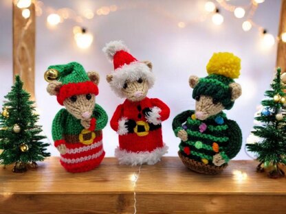 Christmas Mouse Shelf Sitter Bauble