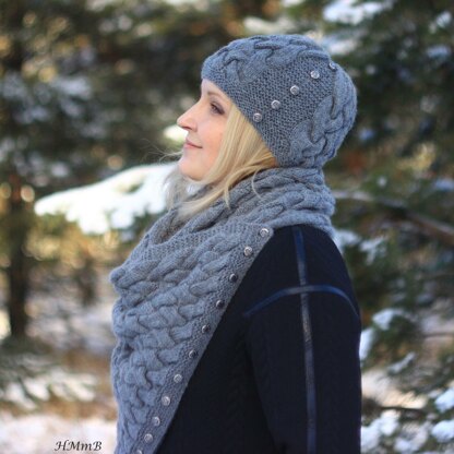 Agave cable hat and cowl