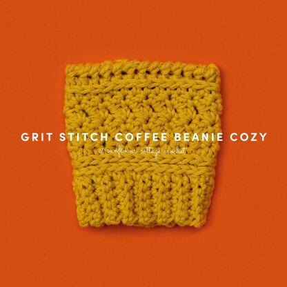 Grit Stitch Coffee Beanie Cozy