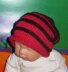 Baby Simple Roll Brim Stripe Slouch