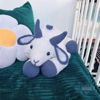 3in1 Farm Goat Baby Blanket