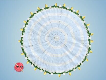 Lemon Flower Crochet Bouquet Blanket