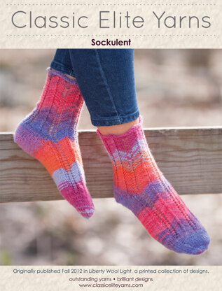 Sockulent Socks in Classic Elite Yarns Liberty Wool Light - Downloadable PDF