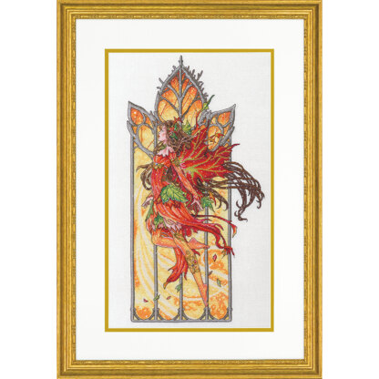 Dimensions The Gold Collection: Dancing Fall Fairy Cross Stitch Kit - 10in x 17in