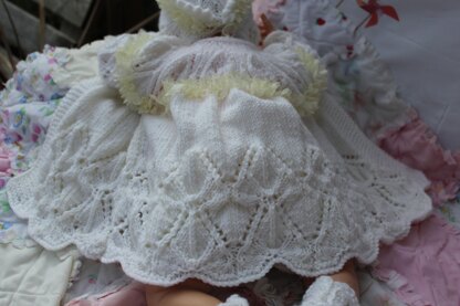 Lacy Leafy Lace Jacket & Pants for 16-22 inch doll (preemie-3m+ baby)