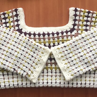 NOSTALGIA - Vintage Retro Granny Square Jumper