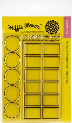 Waffle Flower Crafts Clear Stamps 4"X6" - Color Swatches For Watercolors