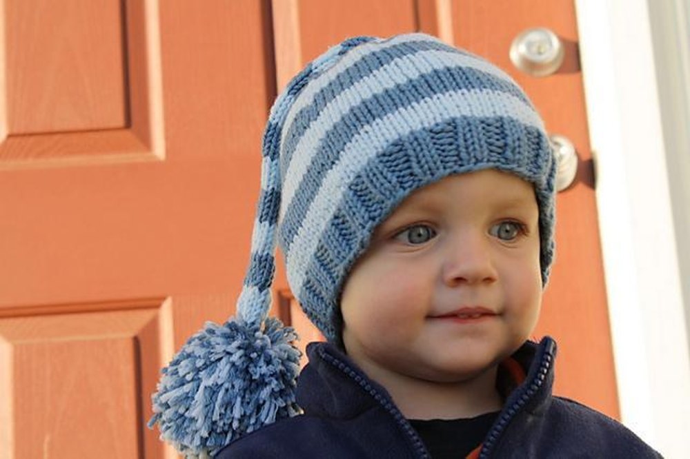 Вязаная шапка на мальчика 2 года