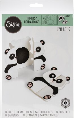 Sizzix Thinlits Dies By Jen Long - Card Panda Fold-A-Long