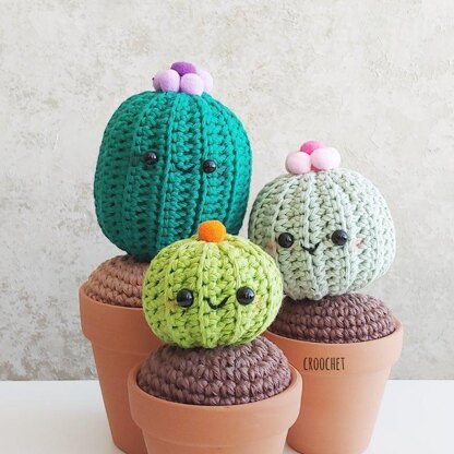 Not-A-Prick Cactus with Bonus BB Cactus Crochet Pattern