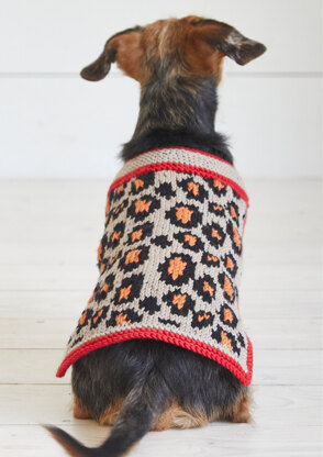 Leopard Pooch - Dog Coat Knitting Pattern For Pets in Debbie Bliss Rialto Aran by Debbie Bliss