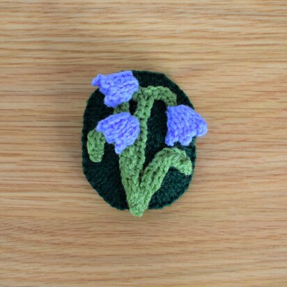 Free Bluebell Brooch Knitting Pattern Snoo's Knits