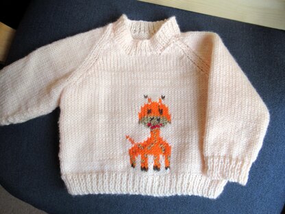 Baby Giraffe Motif Jumper