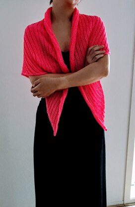 Neon pink shawl
