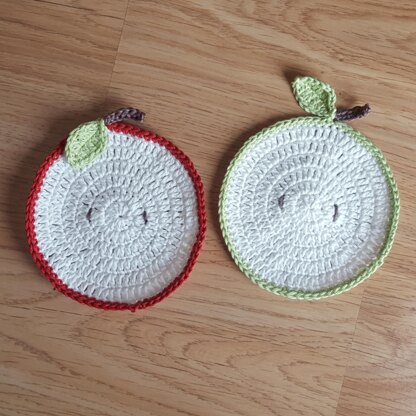 Apple slice coasters