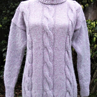 Easy Fit, Easy Knit Cabled Sweater