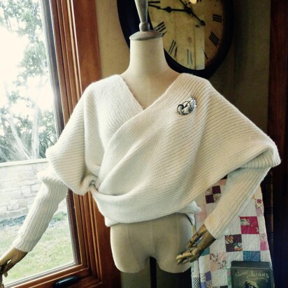Sciarpone Sweater Scarf Wrap - knitting pattern