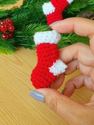 Mini Christmas stocking tree ornament