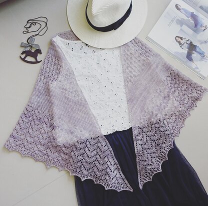 Lilac Lace Shawl