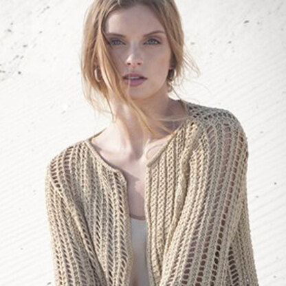 Wildwood Cardigan - Knitting Pattern for Women in Tahki Yarns Malibu