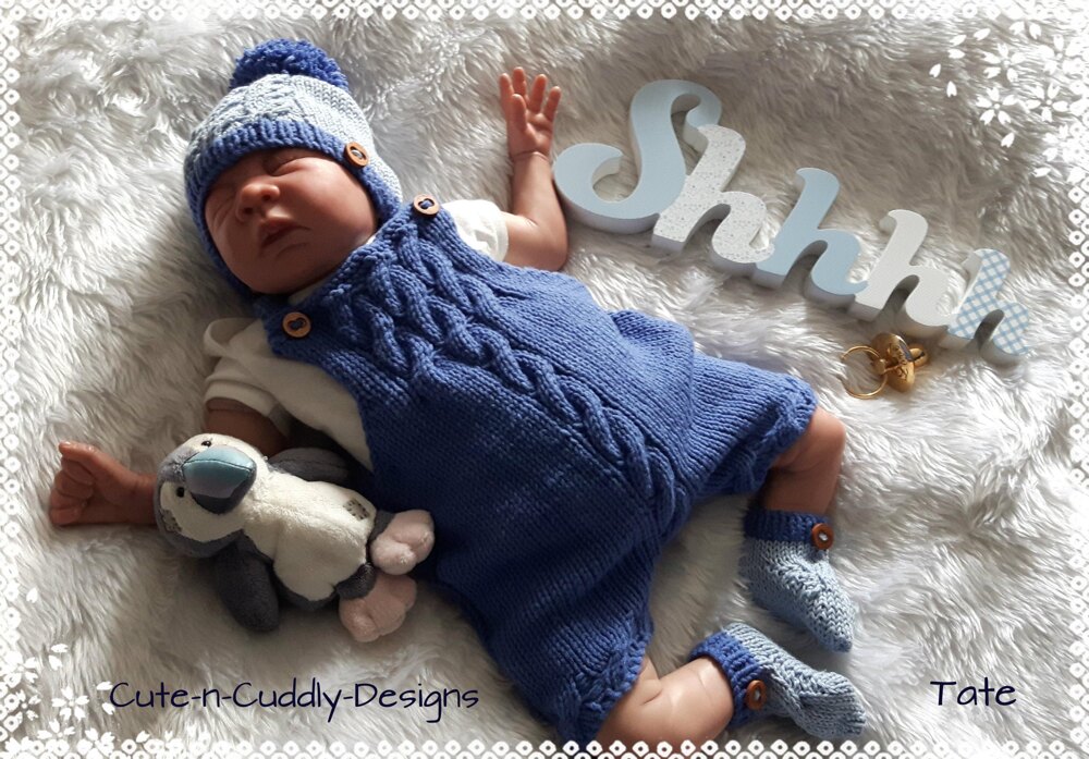 Tate romper set pattern Knitting pattern by cute-n-cuddly-designs