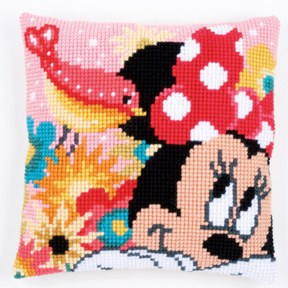 Vervaco Psst I've a Secret Minnie Cushion Cross Stitch Kit - Multi